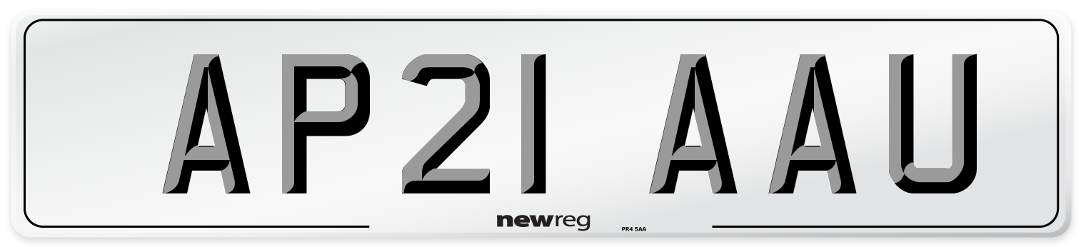 AP21 AAU Number Plate from New Reg